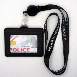 Porte carte insigne universel tour de cou pour Gendarmerie 