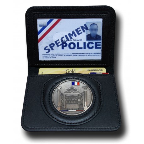 Porte-cartes et médailles pour agent de police