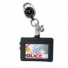 Porte-cles Police Nationale 3 griffes avec enrouleur et porte carte Accueil PCLECUPN3GAccueil