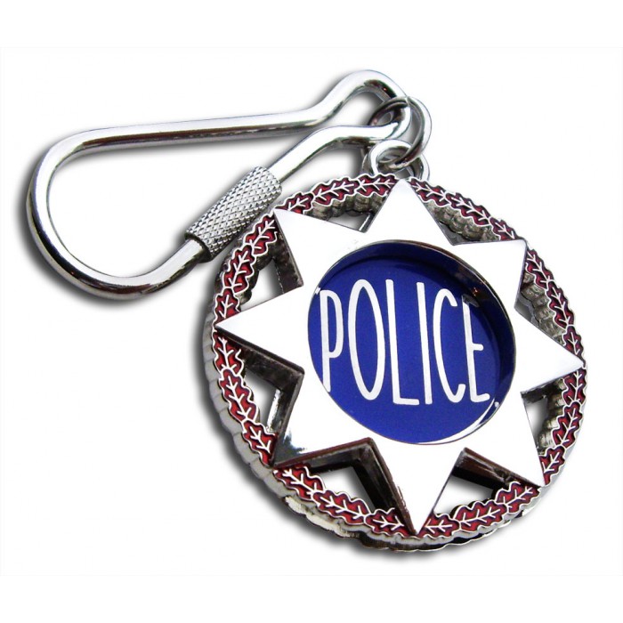 porte cles rond moto police nationale